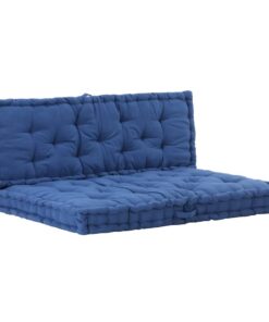 vidaXL Palletvloerkussens 2 st katoen lichtblauw