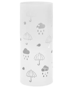 vidaXL Parapluhouder paraplu's staal wit