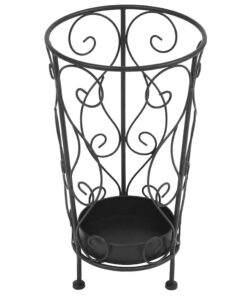 vidaXL Parapluhouder vintage stijl 26x46 cm metaal zwart