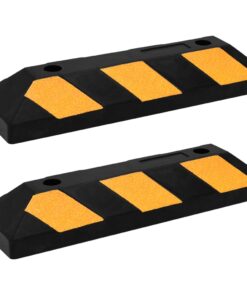 vidaXL Parkeerblokken reflecterend 2 st 56x15x10 cm rubber