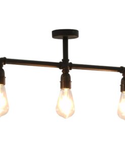 vidaXL Plafondlamp 3xE27 zwart