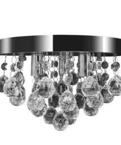 vidaXL Plafondlamp kroonluchterontwerp kristal chroom