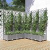 vidaXL Plantenbak met latwerk 120x120x121