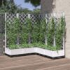vidaXL Plantenbak met latwerk 120x120x121