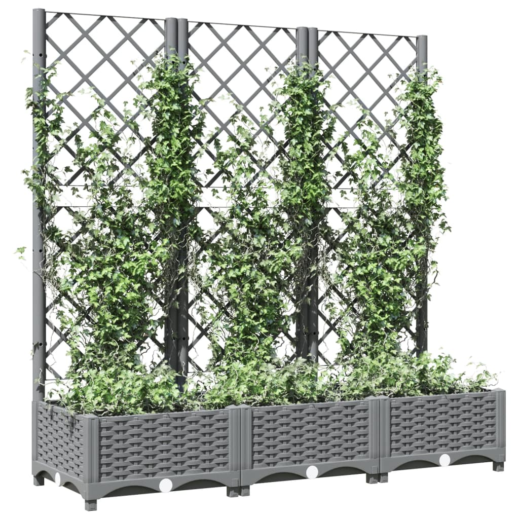 vidaXL Plantenbak met latwerk 120x40x121