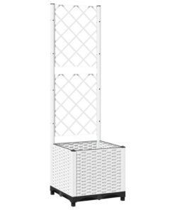 vidaXL Plantenbak met latwerk 40x40x136 cm polypropeen