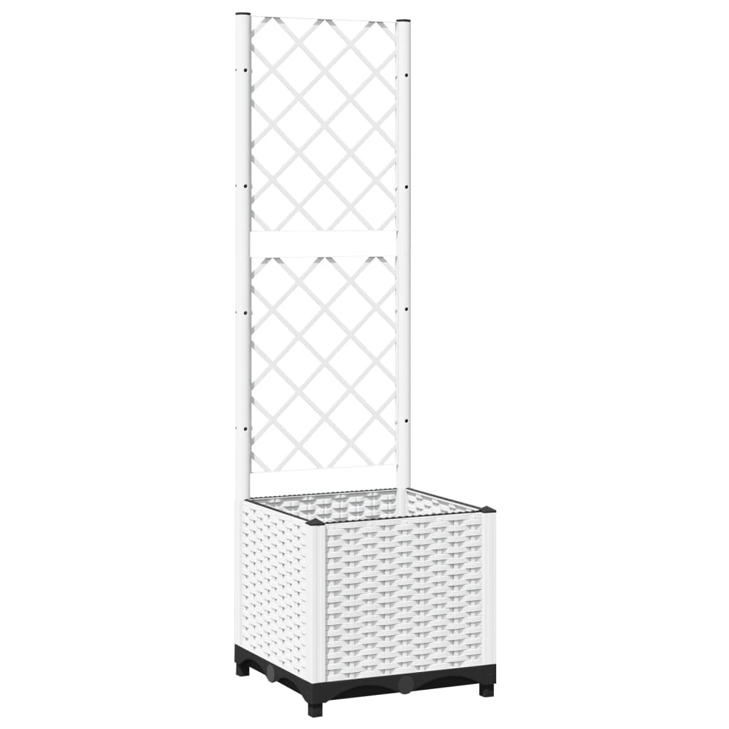 vidaXL Plantenbak met latwerk 40x40x136 cm polypropeen