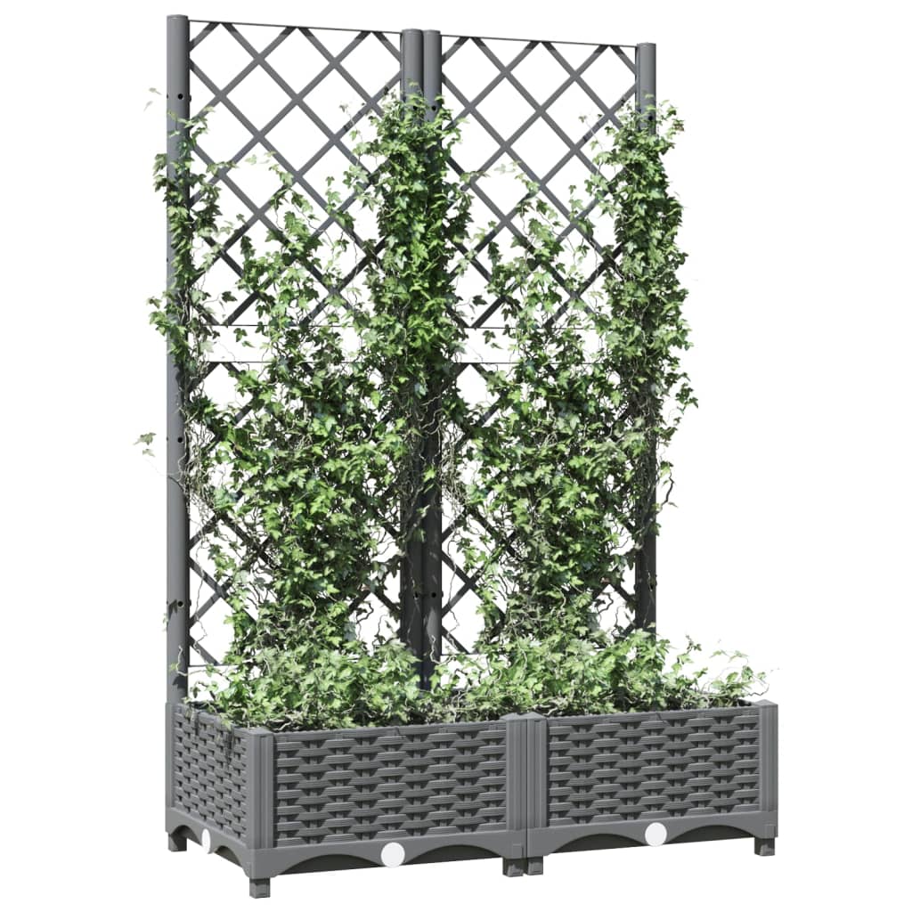 vidaXL Plantenbak met latwerk 80x40x121