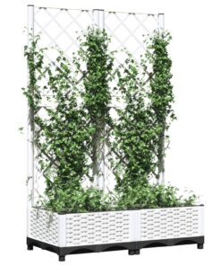 vidaXL Plantenbak met latwerk 80x40x121