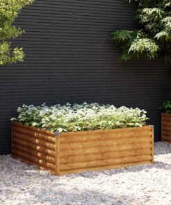 vidaXL Plantenbak verhoogd 100x100x36 cm cortenstaal