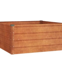 vidaXL Plantenbak verhoogd 100x100x45 cm cortenstaal roestig