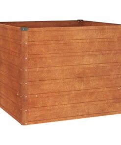 vidaXL Plantenbak verhoogd 100x100x77 cm cortenstaal roestig