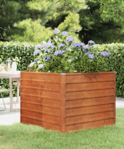 vidaXL Plantenbak verhoogd 100x100x77 cm cortenstaal roestig