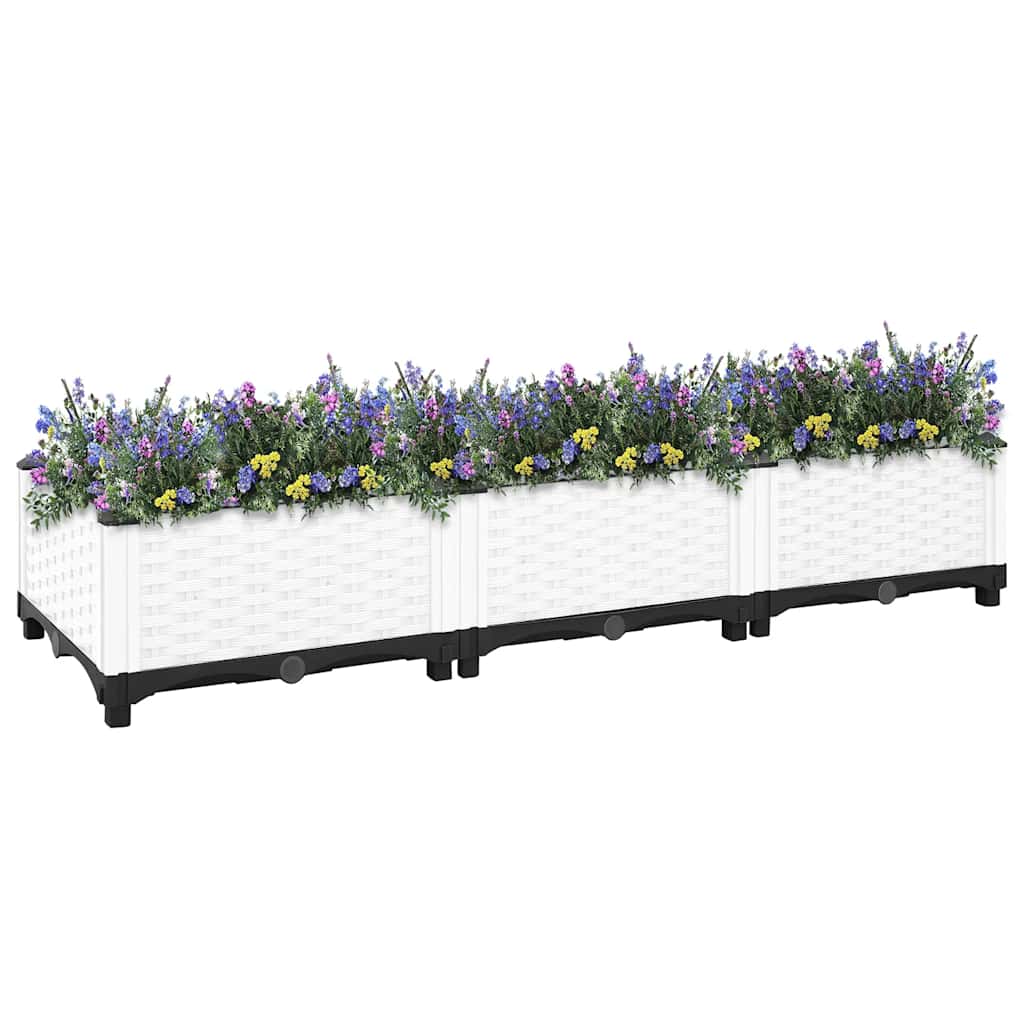 vidaXL Plantenbak verhoogd 120x40x23 cm polypropeen