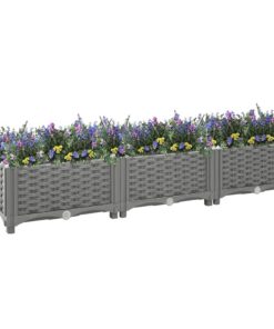 vidaXL Plantenbak verhoogd 120x40x23 cm polypropeen