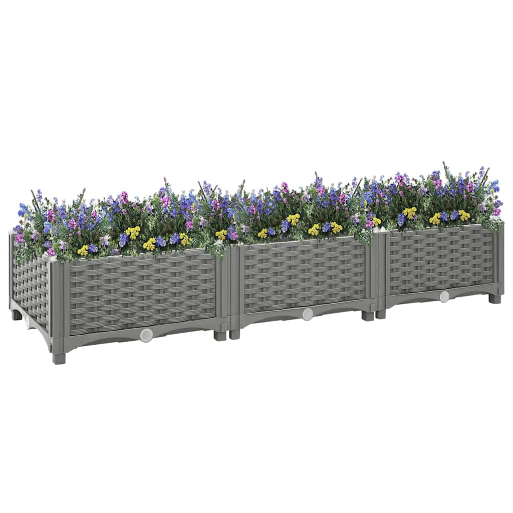 vidaXL Plantenbak verhoogd 120x40x23 cm polypropeen