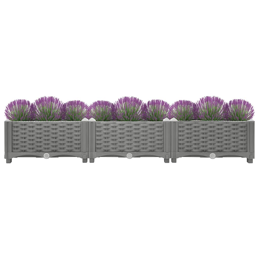 vidaXL Plantenbak verhoogd 120x40x23 cm polypropeen - Image 3