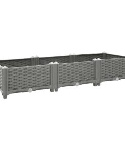 vidaXL Plantenbak verhoogd 120x40x23 cm polypropeen