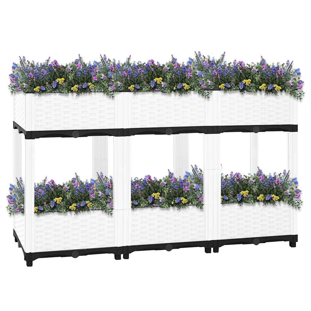 vidaXL Plantenbak verhoogd 120x40x71 cm polypropeen