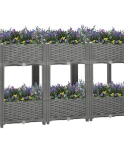 vidaXL Plantenbak verhoogd 120x40x71 cm polypropeen