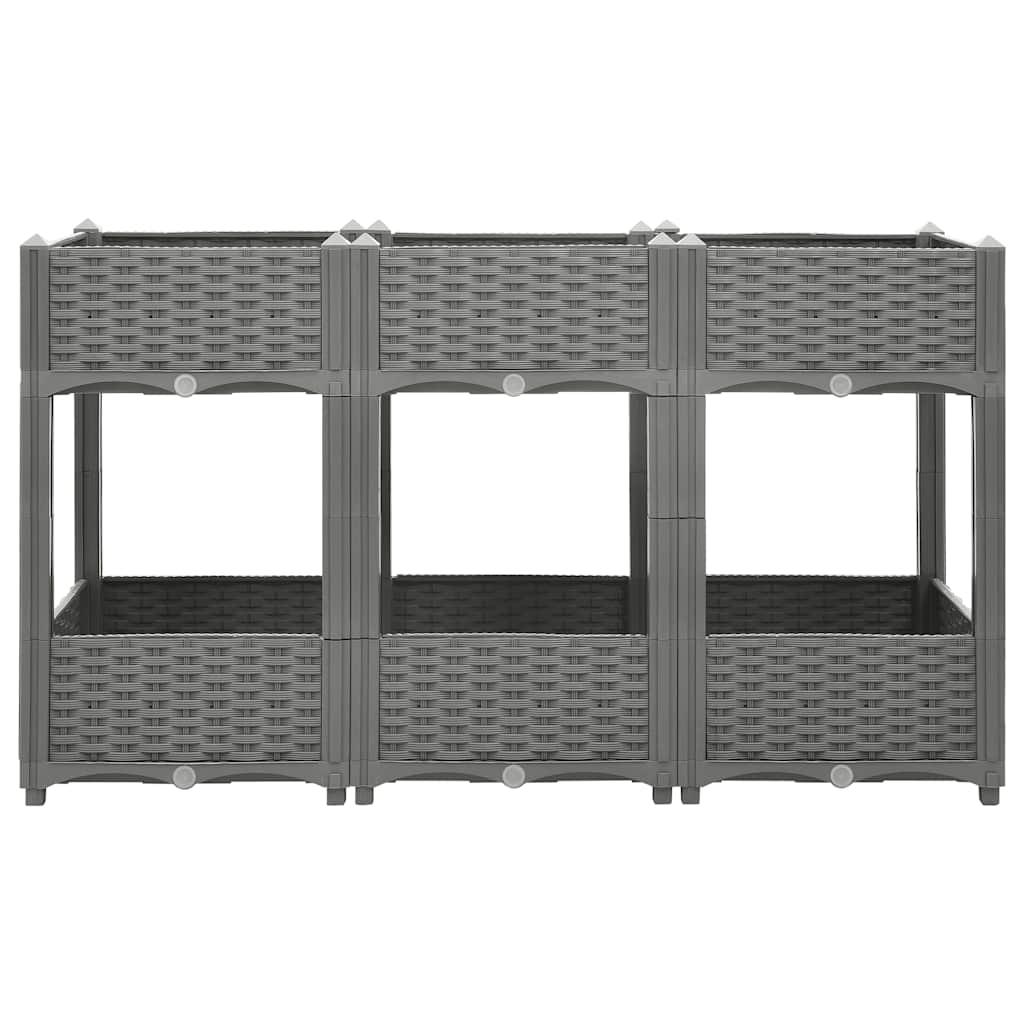vidaXL Plantenbak verhoogd 120x40x71 cm polypropeen - Afbeelding 3
