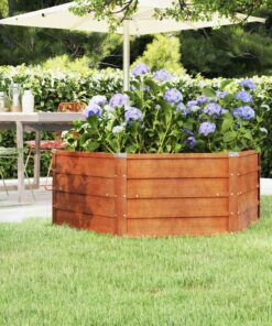 vidaXL Plantenbak verhoogd 129x129x45 cm cortenstaal roestig