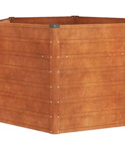 vidaXL Plantenbak verhoogd 129x129x77 cm cortenstaal roestig