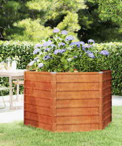 vidaXL Plantenbak verhoogd 129x129x77 cm cortenstaal roestig