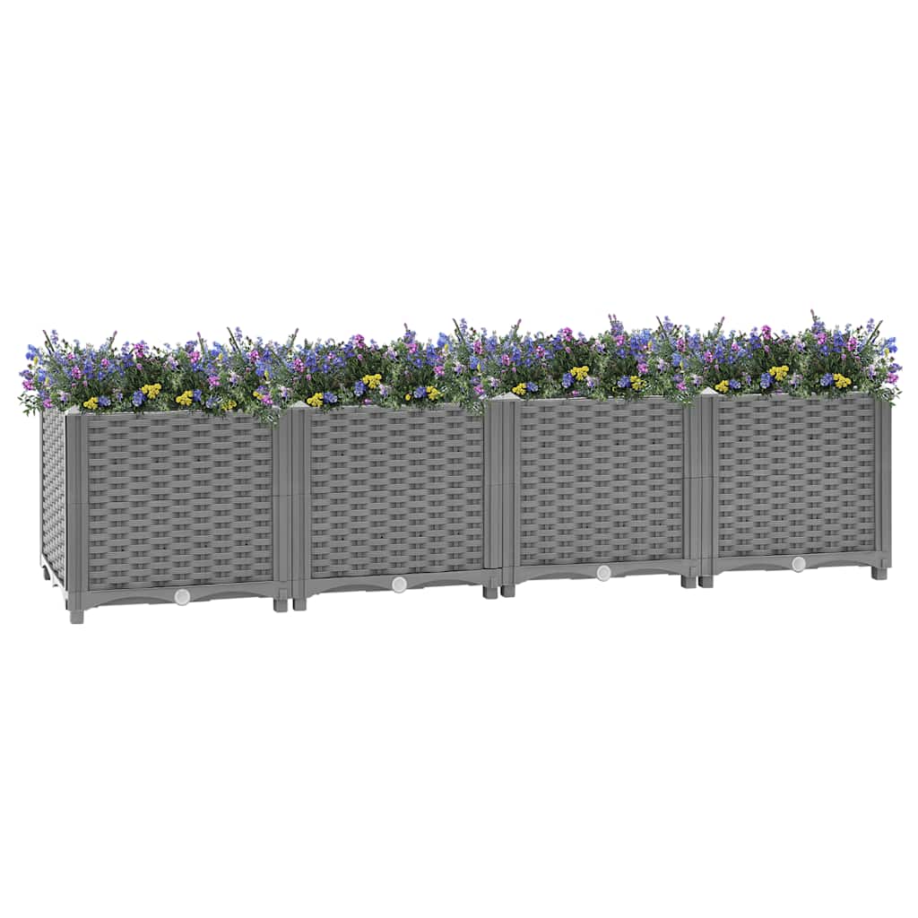 vidaXL Plantenbak verhoogd 160x40x38 cm polypropeen