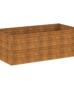 vidaXL Plantenbak verhoogd 196x100x69 cm cortenstaal