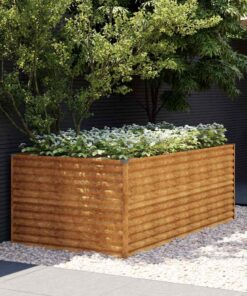 vidaXL Plantenbak verhoogd 196x100x69 cm cortenstaal