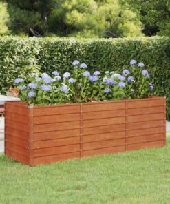 vidaXL Plantenbak verhoogd 240x80x77 cm cortenstaal roestig