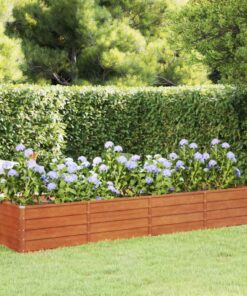 vidaXL Plantenbak verhoogd 320x80x45 cm cortenstaal roestig