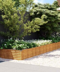 vidaXL Plantenbak verhoogd 387x100x36 cm cortenstaal