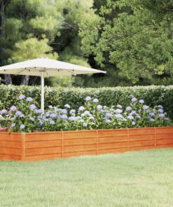 vidaXL Plantenbak verhoogd 400x80x45 cm cortenstaal roestig