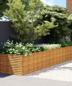 vidaXL Plantenbak verhoogd 479x100x69 cm cortenstaal