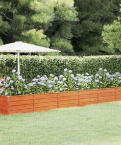 vidaXL Plantenbak verhoogd 480x80x45 cm cortenstaal roestig