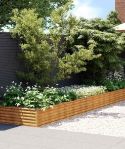 vidaXL Plantenbak verhoogd 482x100x36 cm cortenstaal