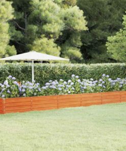 vidaXL Plantenbak verhoogd 600x80x45 cm cortenstaal roestig