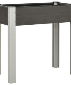 vidaXL Plantenbak verhoogd 75x40x75 cm HKC grijs