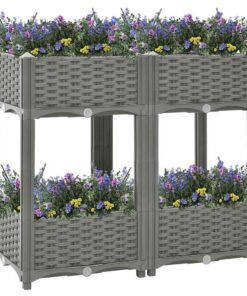 vidaXL Plantenbak verhoogd 80x40x71 cm polypropeen