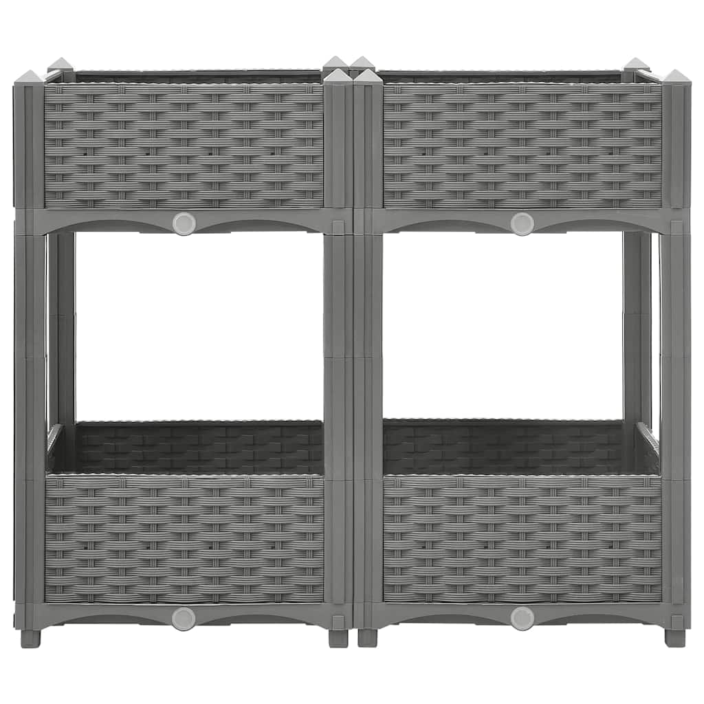 vidaXL Plantenbak verhoogd 80x40x71 cm polypropeen - Afbeelding 3