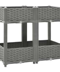 vidaXL Plantenbak verhoogd 80x40x71 cm polypropeen