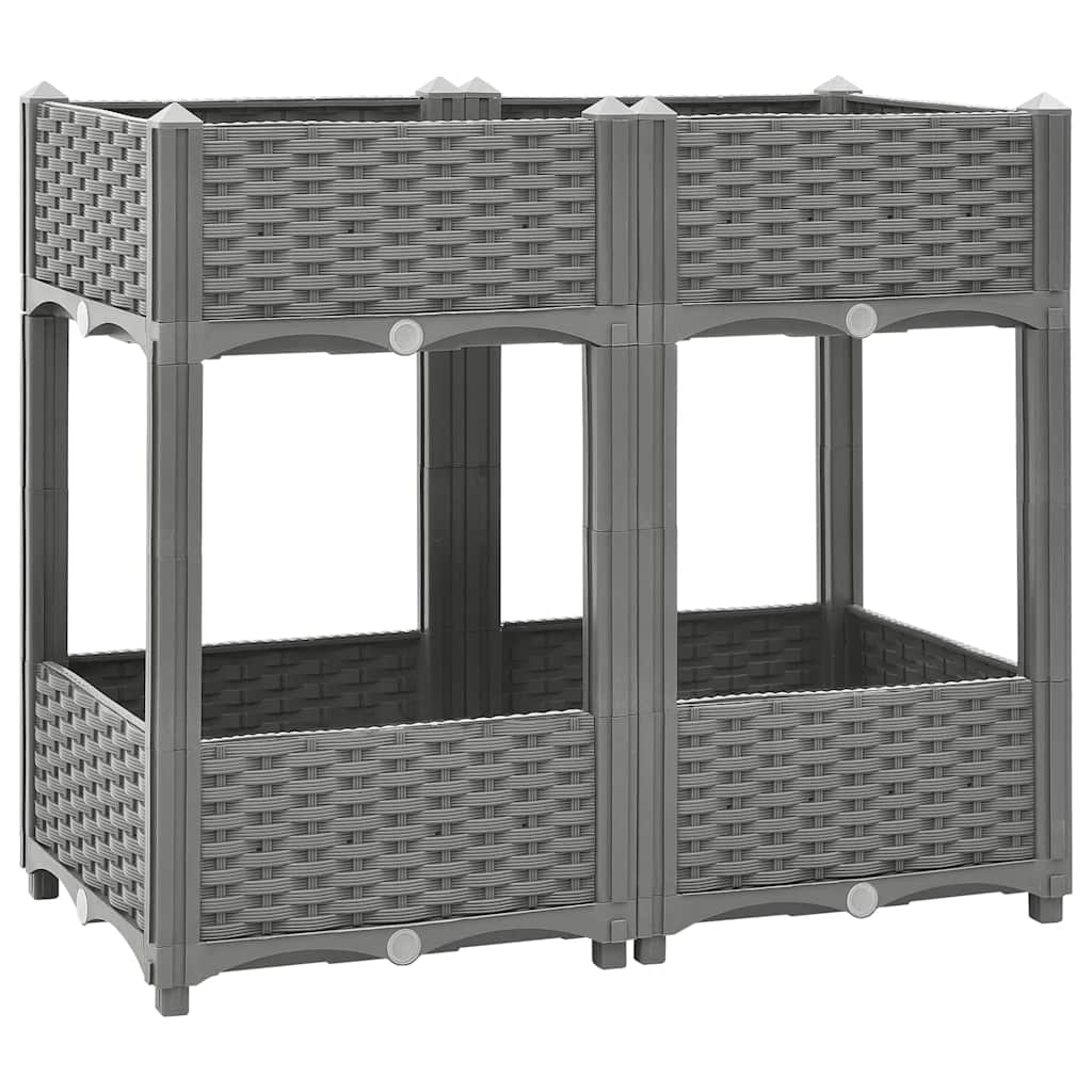 vidaXL Plantenbak verhoogd 80x40x71 cm polypropeen