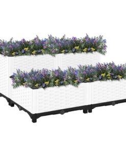 vidaXL Plantenbak verhoogd 80x80x38 cm polypropyleen