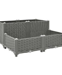 vidaXL Plantenbak verhoogd 80x80x38 cm polypropyleen