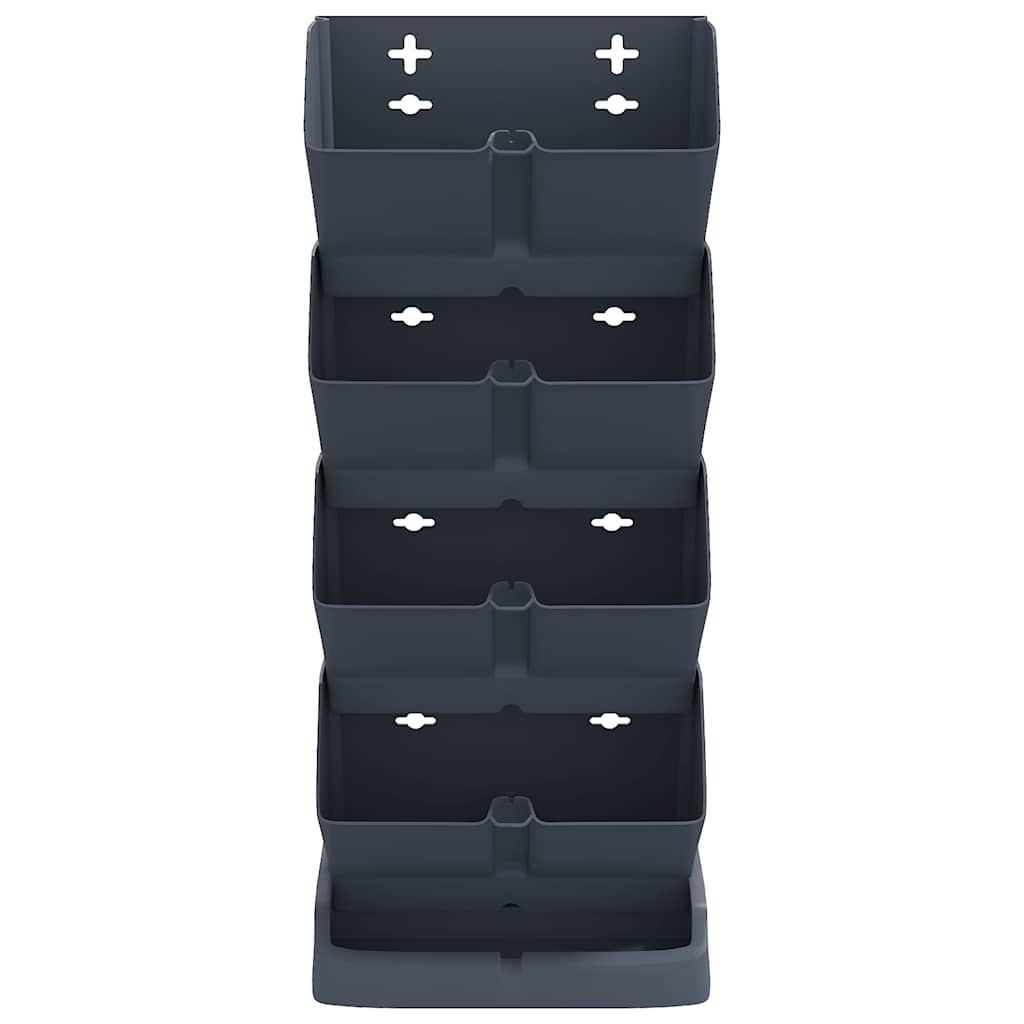 vidaXL Plantenbakkenset 4 st verticaal polypropeen antracietkleur - Image 3