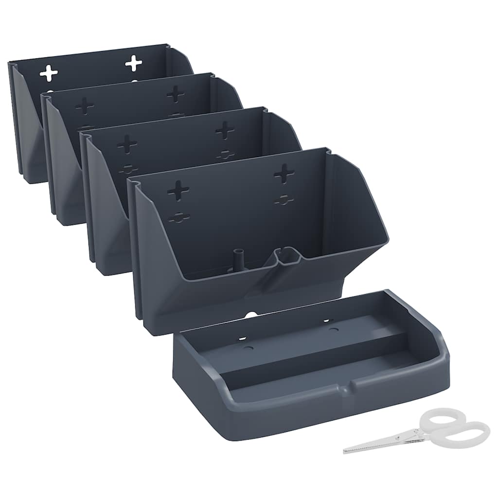 vidaXL Plantenbakkenset 4 st verticaal polypropeen antracietkleur - Image 6