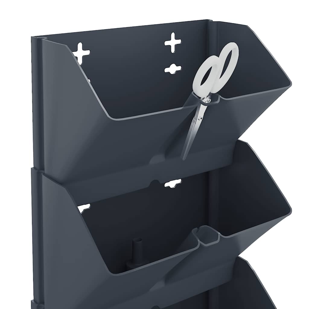 vidaXL Plantenbakkenset 4 st verticaal polypropeen antracietkleur - Image 7