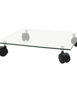 vidaXL Plantenrollers vierkant 35x35 cm gehard glas 2 st